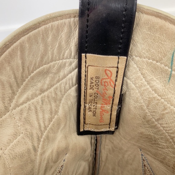 Vintage tall leather cowboy boots - Picture 3 of 4